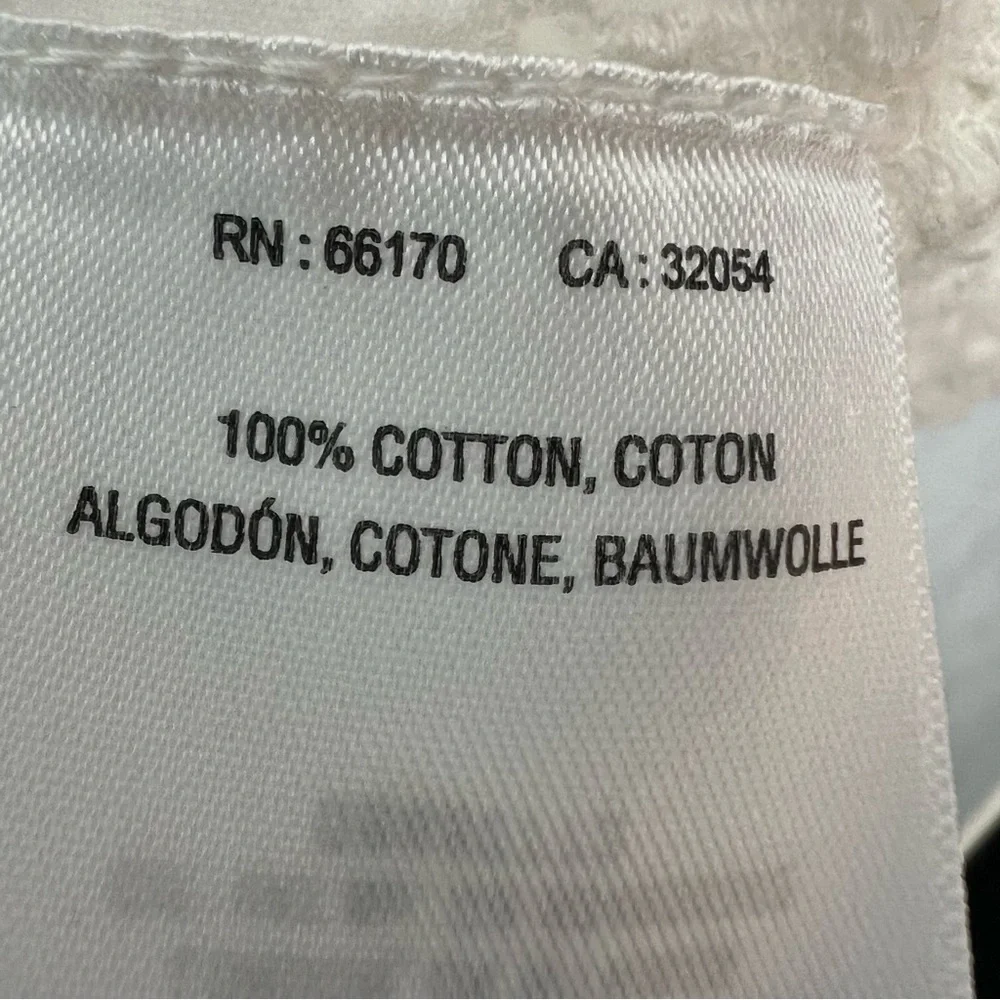 Meadow Rue by Anthropologie White Eyelet Ruffle Peplum Blouse Size 12 - Picture 7 of 7